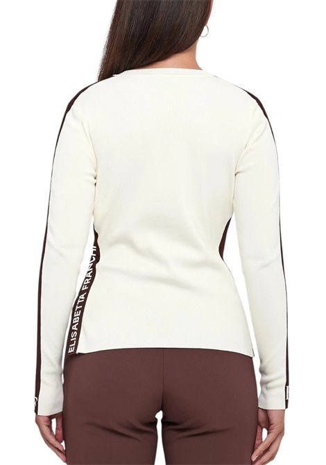 Viscose knit with shiny bands ELISABETTA FRANCHI | sweaters | MK03S56E2EG2